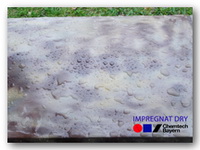 На фото показаний результат дії лак для бетону IMPREGNAT DRY: поверхня паркану була покрита засобом для гідрофобізації. IMPREGNAT DRY підсилює колір основи, на яку наноситься, зміцнює її, надає гідрофобізуючі властивості. Гарантія - 10 років. gidrofobizaciya-betona-impregnat-dry1